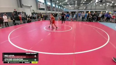 90 lbs Champ. Round 1 - Neo Leyva, El Paso Enforcers Wrestling Club vs Stryder Houghton, Hill Country Wildcats Wrestling Club