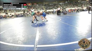 112 lbs Round Of 16 - Bradley Egan, Cowboy Wrestling Club vs Joseph Pennington, Chickasha Youth Wrestling