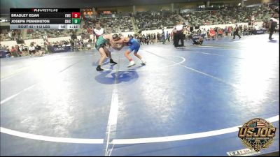 112 lbs Round Of 16 - Bradley Egan, Cowboy Wrestling Club vs Joseph Pennington, Chickasha Youth Wrestling