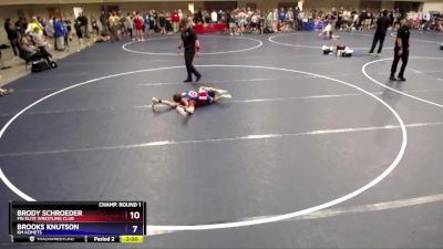 70 lbs Quarterfinal - Eddie VonBerge, Hutchinson vs Cael Buttell, Wrestling Brotherhood