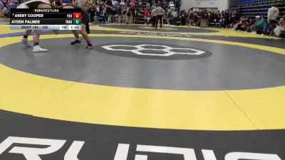 190 lbs Champ. Round 1 - Ayden Palmer, Franklin vs Avery Cooper, Paulding