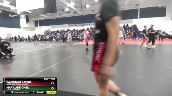 130 lbs Quarterfinal - MaryJane Oneil, Team Thunder vs Savannah Rachal, Bear Wrestling Academy