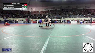 200 lbs Round Of 16 - Cooper Boyer, Mannford Pirate Youth Wrestling vs Izaiah Shadden, Bristow