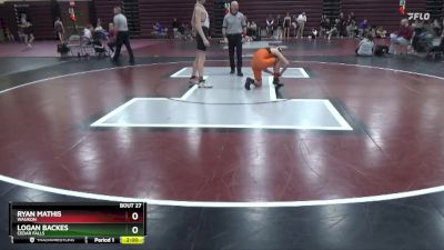 JV-8 lbs Quarterfinal - Ryan Mathis, Waukon vs Logan Backes, Cedar Falls