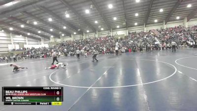 71 lbs Cons. Round 5 - Wil Brown, Green Canyon Juniors vs Beau Phillips, Bear River Junior High Wrestling Club