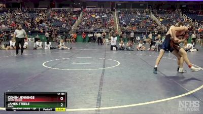 1A 165 lbs Quarterfinal - Cohen Jennings, South Stokes vs James Steele, Elkin