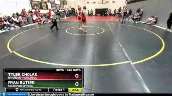 132 Boys Cons. Round 2 - Ryan Butler, Colorado Springs vs Tyler Cholas, Brighton Highschool