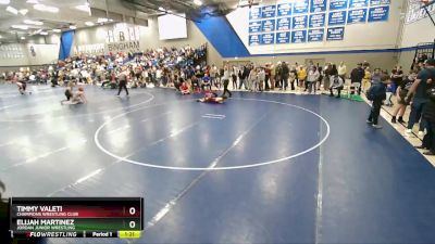 115 lbs Champ. Round 2 - Timmy Valeti, Champions Wrestling Club vs Elijah Martinez, Jordan Junior Wrestling