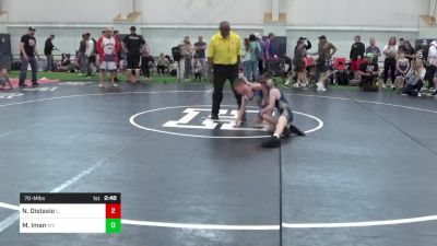 70-M lbs Quarterfinal - Nico Distasio, IL vs Maddox Iman, WV