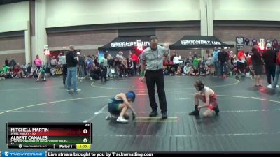 70 lbs Placement (4 Team) - Mitchell Martin, Steel Valley vs Albert Canales, Contenders Wrestling Academy Blue