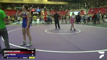 138 lbs Round 1 - Makaylee Cannon, OK vs Alexis Means, KS