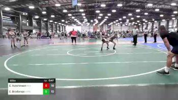 90 lbs Rr Rnd 3 - Charlie Hutchinson, Indiana Outlaws Gold vs Chase Broderson, Iron Horse White