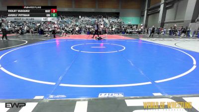 52 lbs Round Of 16 - Violet Vasquez, Mantanona TC vs Averly Pittman, Greenwood Wrestling Academy