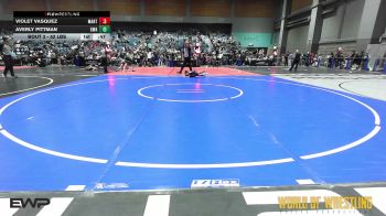 52 lbs Round Of 16 - Violet Vasquez, Mantanona TC vs Averly Pittman, Greenwood Wrestling Academy
