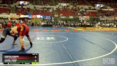 AA - 205 lbs Cons. Round 2 - Porter Ferree, Missoula Hellgate vs Daniel Mann, Great Falls / MSDB