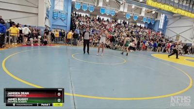 144 lbs Champ. Round 1 - Jamisen Dean, Caesar Rodney H S vs James Buggy, Archmere Academy