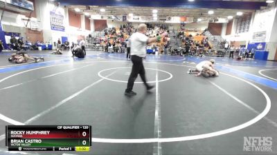 120 lbs Quarterfinal - Brian Castro, Victor Valley vs Rocky Humphrey, Sultana