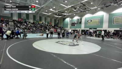 113 lbs Cons. Semi - Chris Tran, Mira Mesa vs Diego Cortes, Rancho Bernardo