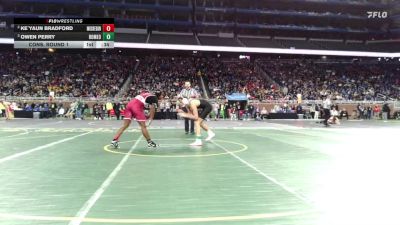 D1-150 lbs Cons. Round 1 - Ke`Yaun Bradford, Muskegon vs Owen Perry, Romeo