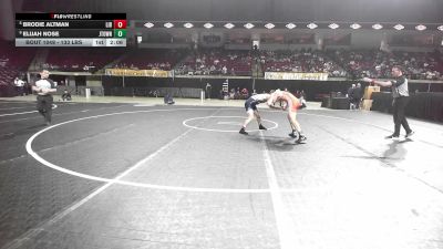 133 lbs 3rd Place - Brodie Altman, Liberty vs Elijah Nose, Jamestown