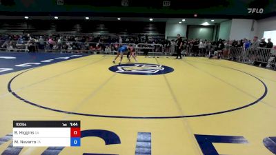 100 lbs Round Of 16 - Breanna Higgins, GA vs Mia Navarro, CA