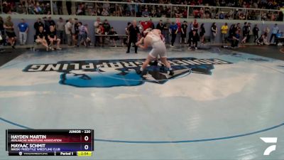 220 lbs Round 3 - Mayaac Schmit, Nikiski Freestyle Wrestling Club vs Hayden Martin, Avalanche Wrestling Association