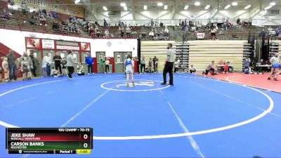 70-75 lbs Round 2 - Carson Banks, Rochester vs Jeke Shaw, Roncalli Wrestling