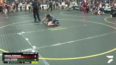 96 lbs Semifinal - Abigail Robinson, Constantine Falcon Wrestling vs Nayeli Duron, Michigan Revolution