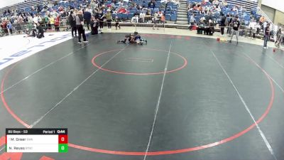 8U Boys - 53 lbs Quarters - Major Greer, Siouxland Wrestling Academy vs Noah Reyes, Beat The Streets Chicago-Avondale