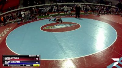 96 lbs Quarterfinal - Jared Nygard, Montana vs Owen Williams, Idaho