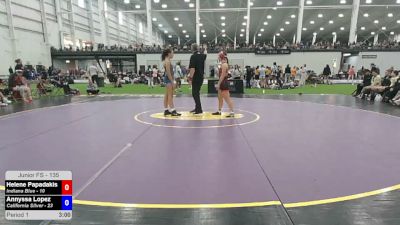 135 lbs Helene Papadakis, Indiana Blue vs Annyssa Lopez, California Silver