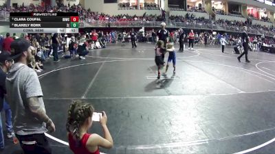 44-47 lbs Cons. Semi - Blakely Rork, 2TG (Girls) vs Clara Coufal, Broken Bow Wrestling Club
