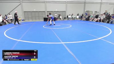 144 lbs Round 1 (8 Team) - Landon Thomas, Michigan vs Easton Dircks, Minnesota Red