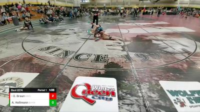 80 lbs Semifinal - Owen Braun, Gorilla Wrestling Club, Inc. vs Asher Hellmann, Bon Homme Youth Wrestling