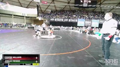 1A 120 lbs Semifinal - Cooper Williams, Castle Rock vs Jordan Mendez, Connell