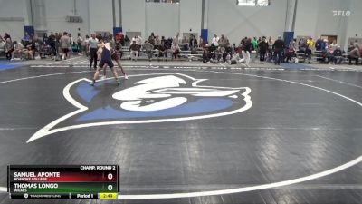 125 lbs Champ. Round 2 - Samuel Aponte, Roanoke College vs Thomas Longo, Wilkes