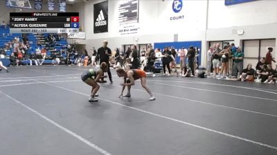 103 lbs Cons. Round 5 - Alyssa Quezaire, Life University vs Zoey Haney, Indiana Tech
