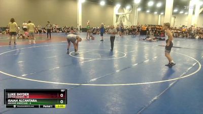 157 lbs Round 9 (10 Team) - Luke Snyder, Dayton Bandits vs Isaiah Alcantara, Anchor Wrestling