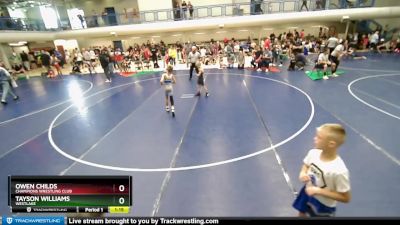 54-57 lbs Round 2 - Tayson Williams, Westlake vs Owen Childs, Champions Wrestling Club