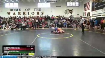 132 lbs Cons. Semi - Kaedyn Anderson, Waukon vs Regan McKeeman, Oelwein