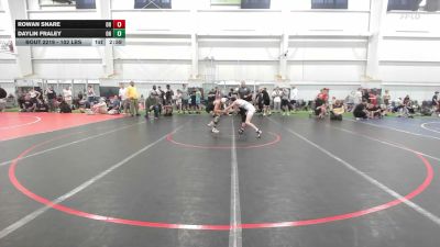 102 lbs Consi Of 16 #2 - Rowan Snare, OH vs Daylin Fraley, OH