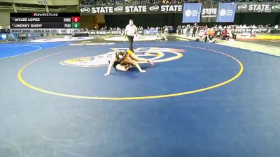 Girls 3A 170 lbs 1st Place Match - Jaylee Lopez, Kennewick (Girls) vs Lindsey Shipp, Peninsula (Girls)