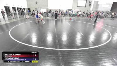 117 lbs Round 2 - Weston Alsaker, Team Nazar vs Tobias Gehring, Slinger Red Rhinos Wrestling Club