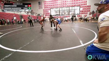 76 lbs Consolation - Kingdyn Carter, Choctaw Ironman vs Zamaree Washington, Del City Little League Wrestling