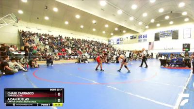 138 lbs Champ. Round 2 - Aidan Ruelas, Canyon Springs High School vs Chase Carrasco, Team SoCal WC