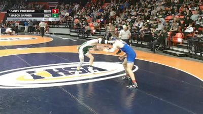 1A 165 lbs Semifinal - Mason Garner, Coal City vs Casey Etheridge, Princeton