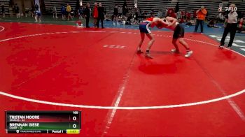 160 lbs Quarterfinals (8 Team) - Tristan Moore, Staples vs Brennan Giese, Canby