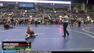 130 lbs Cons. Round 3 - Navor Durant, The Best Wrestler vs Breken Rynearson, Broken Bow Wrestling Club