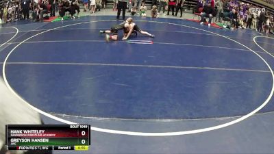 66 lbs Champ. Round 1 - Hank Whiteley, Sanderson Wrestling Academy vs Greyson Hansen, JWC