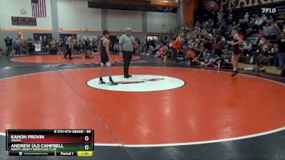 89 lbs Cons. Round 3 - Andrew (aj) Campbell, North Liberty Wrestling Club vs Kanon Provin, Wrath